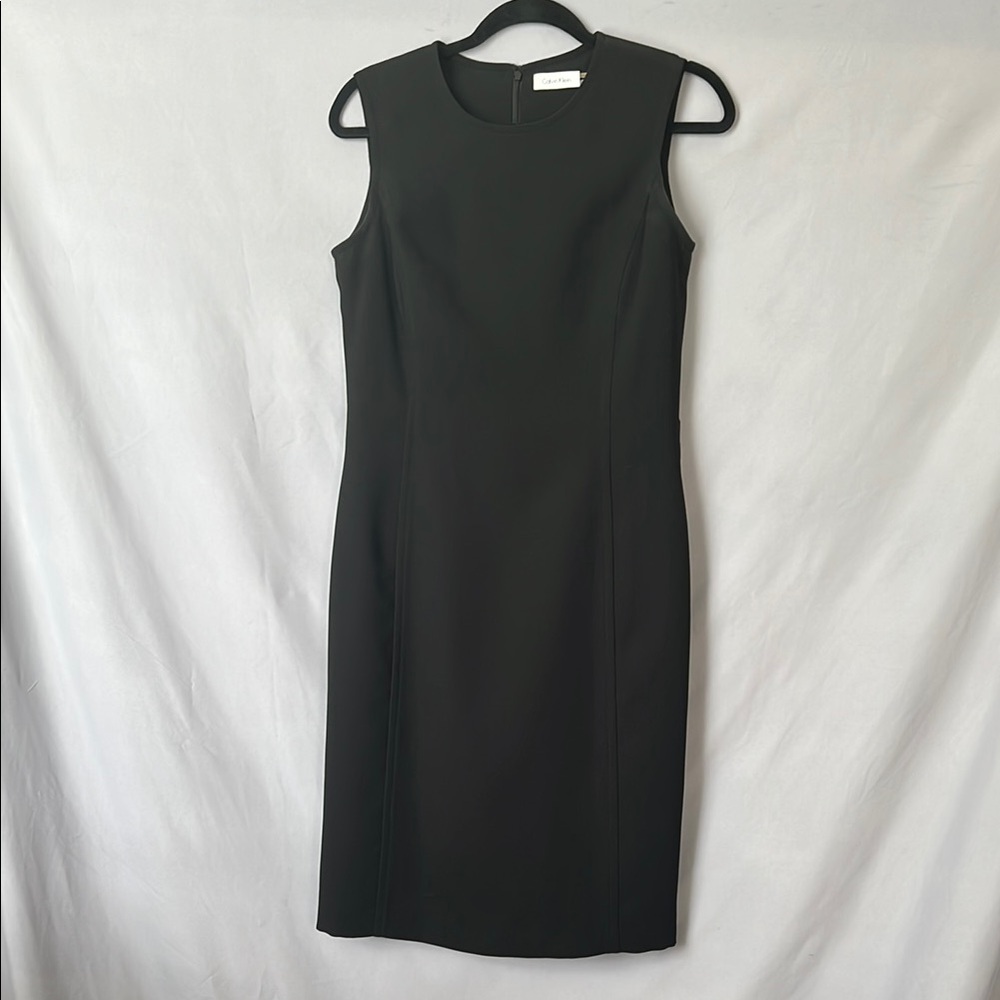 Calvin Klein sleeveless black midi dress | size 6